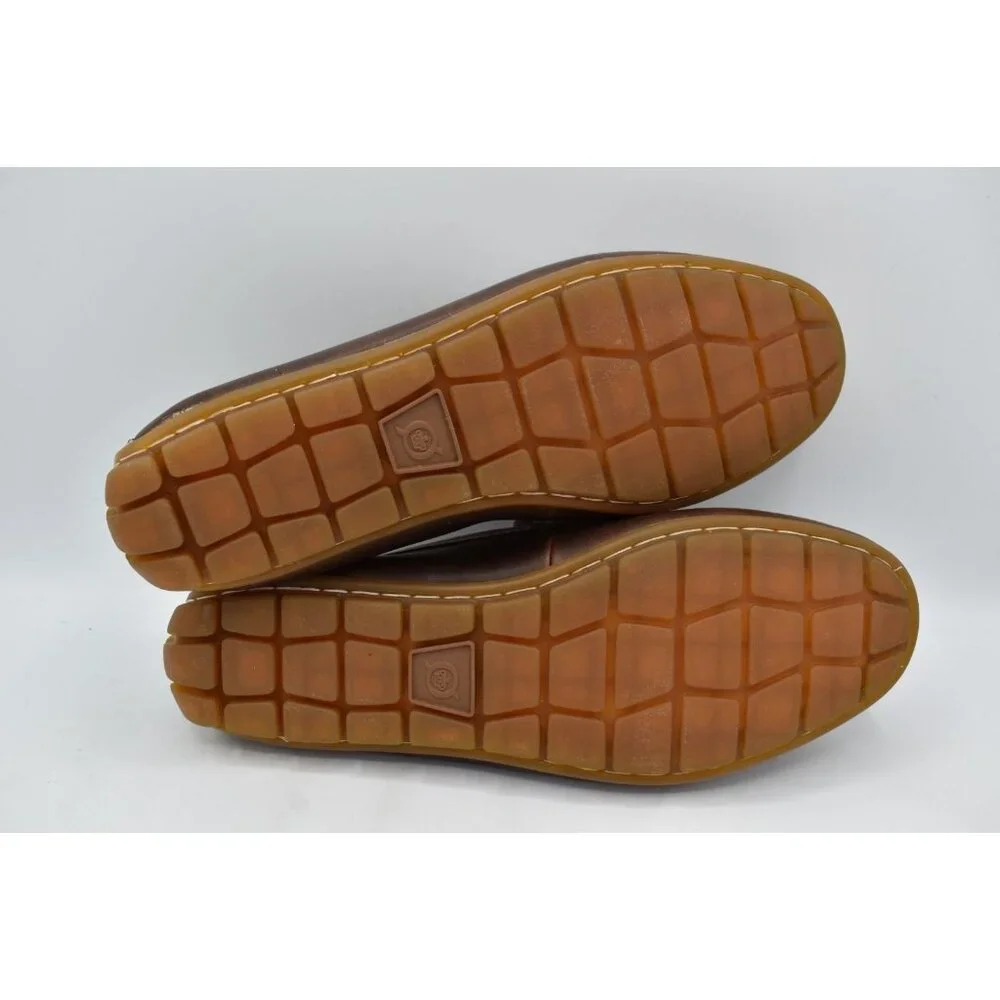 Born Men Size 8 Andes Dark Brown Full Grain Leather Slip On Driver Loafers Shoes